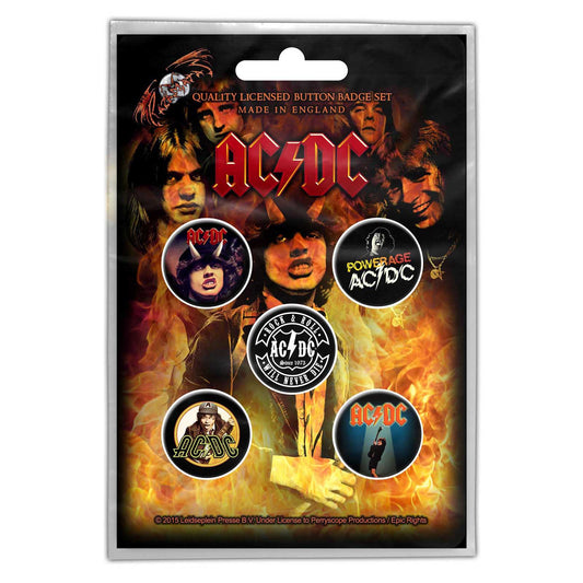 AC/DC Highway To Hell Button Badge Pack