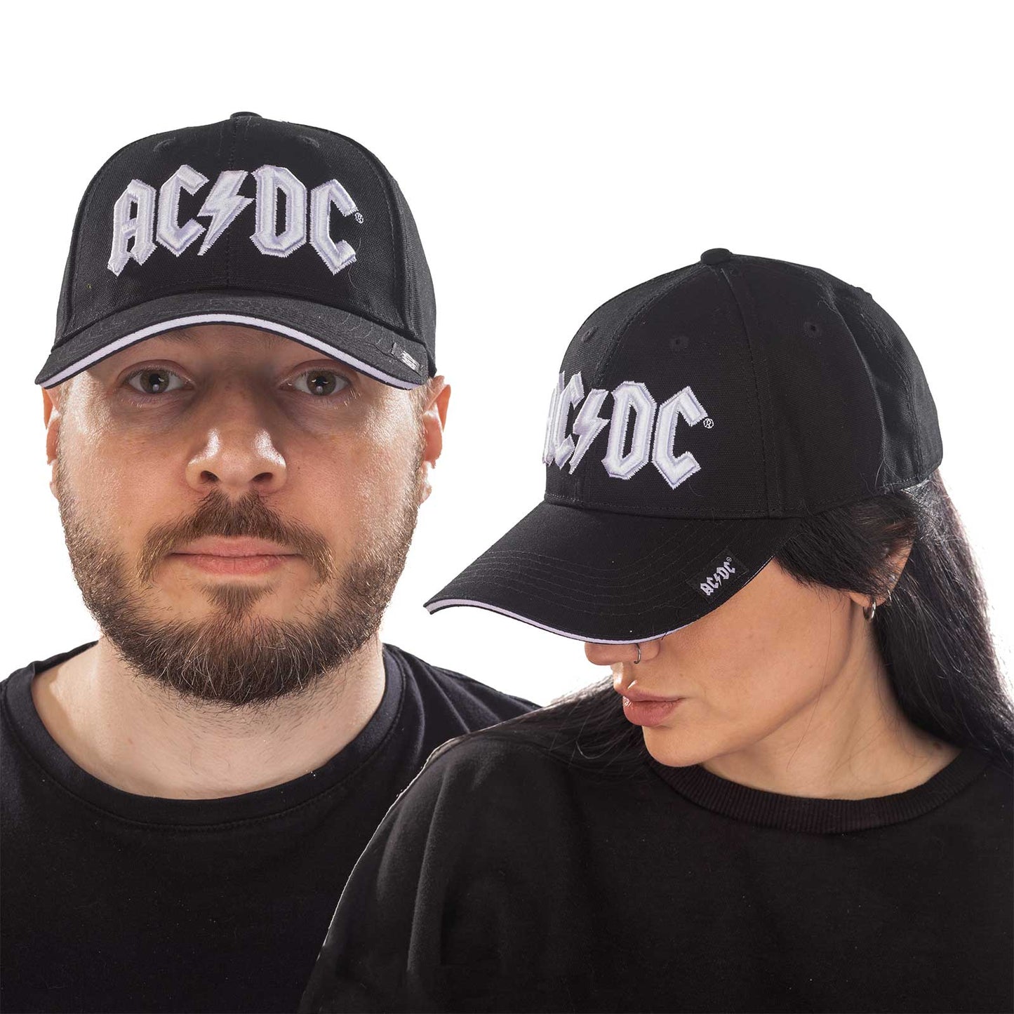 AC/DC White Logo Baseball Cap