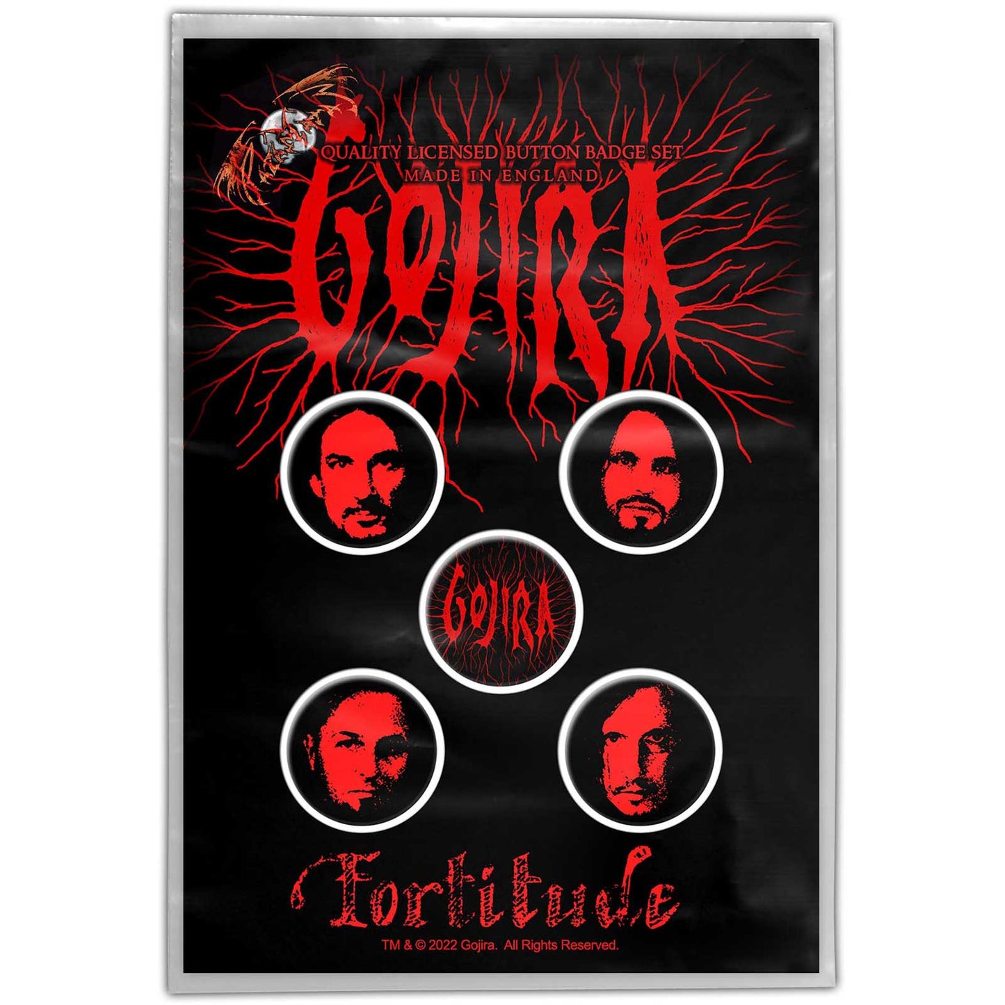 Gojira Fortitude Button Badge Pack