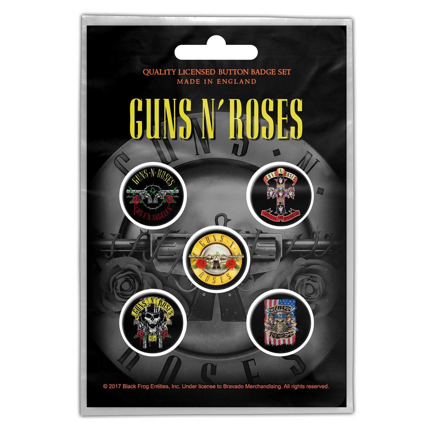 Guns N' Roses Bullet Logo Button Badge Pack