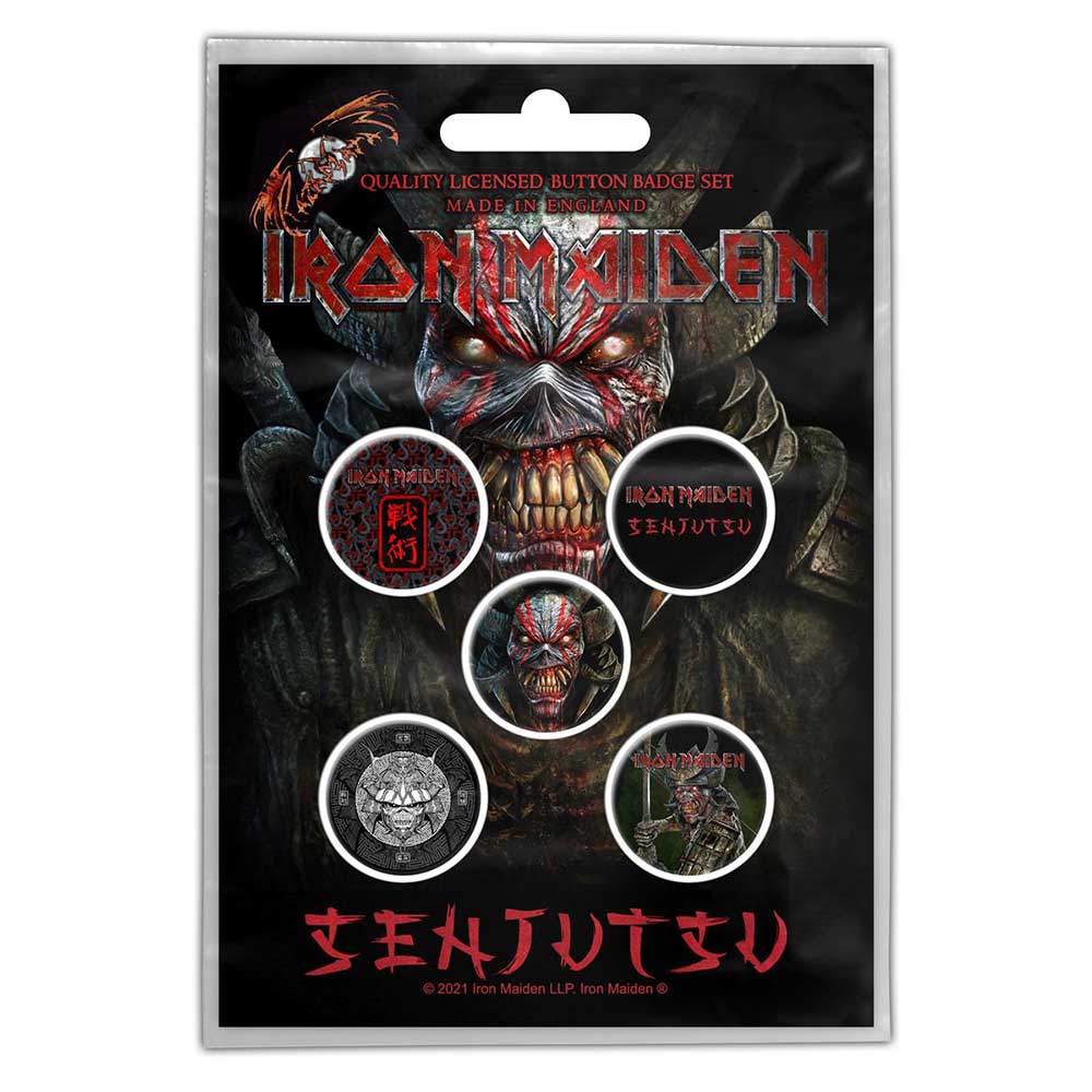 Iron Maiden Senjutsu Button Badge Pack