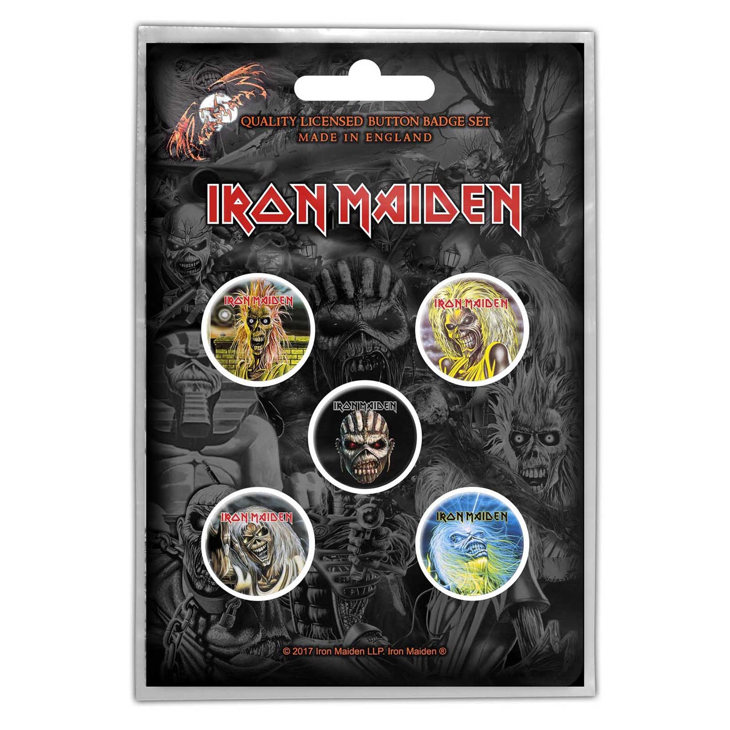 Iron Maiden The Faces Of Eddie Button Badge Pack