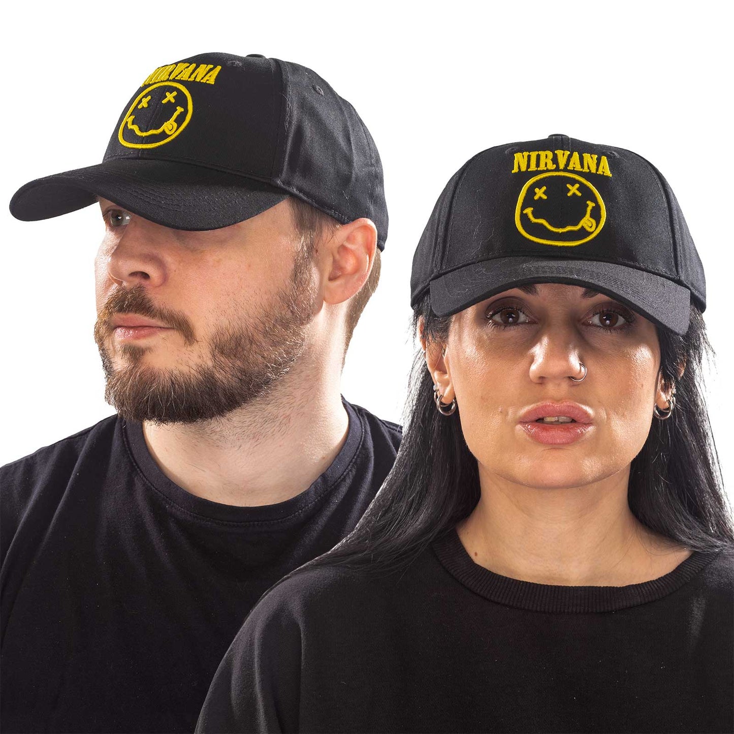 Nirvana Logo & Happy Face Baseball Cap