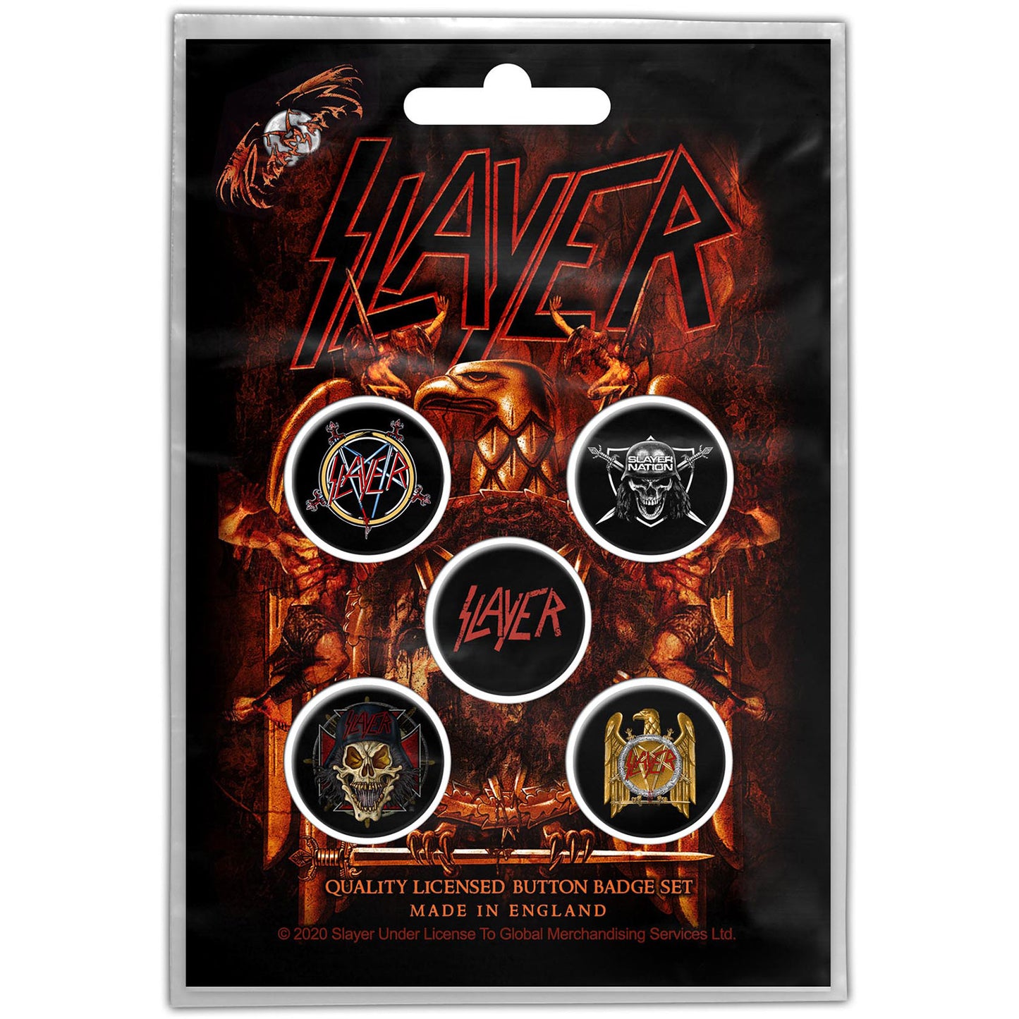 Slayer Eagle Button Badge Pack