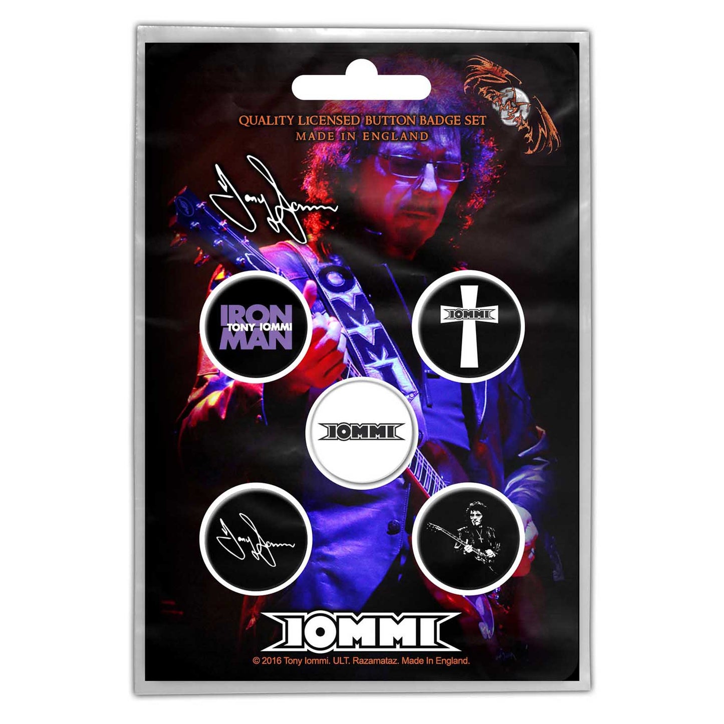 Tony Iommi Button Badge Pack