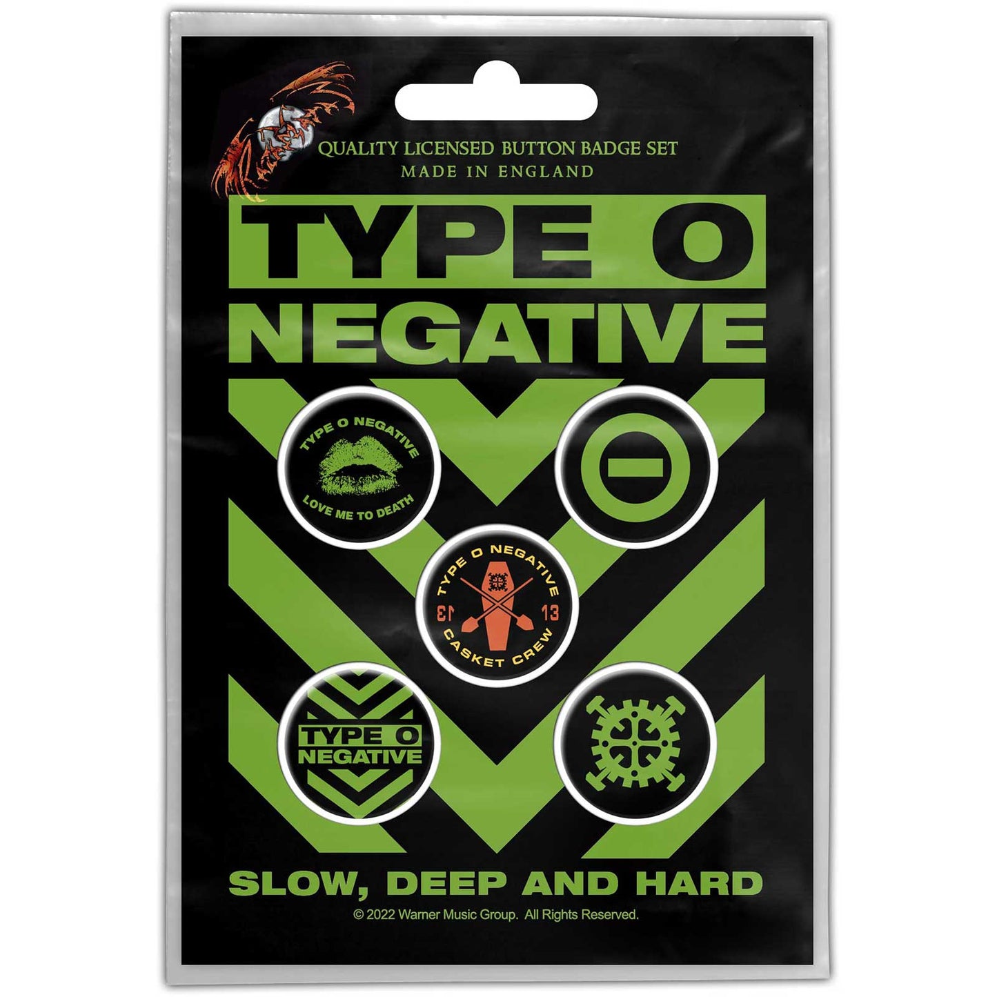 Type O Negative Slow Deep & Hard Button Badge Pack