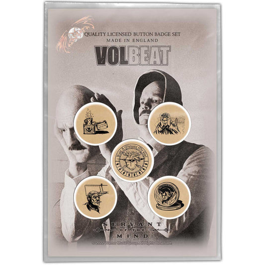 Volbeat Servant Of The Mind Button Badge Pack